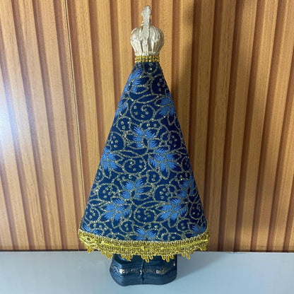 IMAGEM DE GESSO NOSSA SENHORA APARECIDA COM MANTO 30CM (1 UNIDADE)