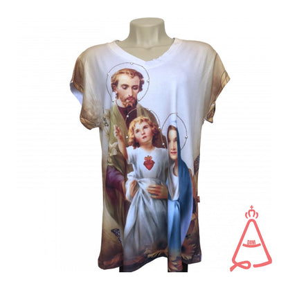 CAMISETA RELIGIOSA SAGRADA FAMÍLIA TAMANHO:M (1 UNIDADE)