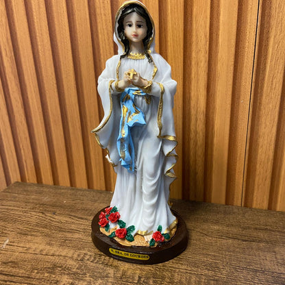 IMAGEM DE RESINA NACIONAL NOSSA SENHORA DE LOURDES 20CM (1 UNIDADE)