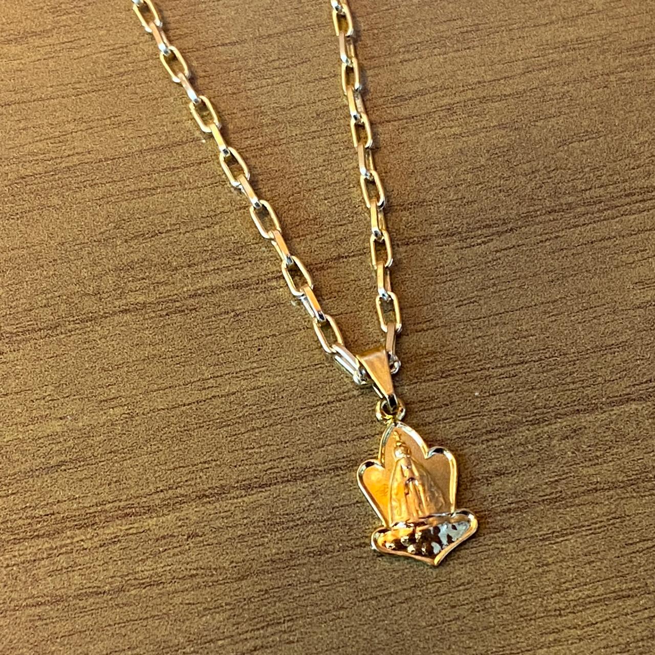 CORRENTE DOURADA NOSSA SENHORA APARECIDA MOD4 (1 UNIDADE)