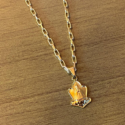 CORRENTE DOURADA NOSSA SENHORA APARECIDA MOD4 (1 UNIDADE)