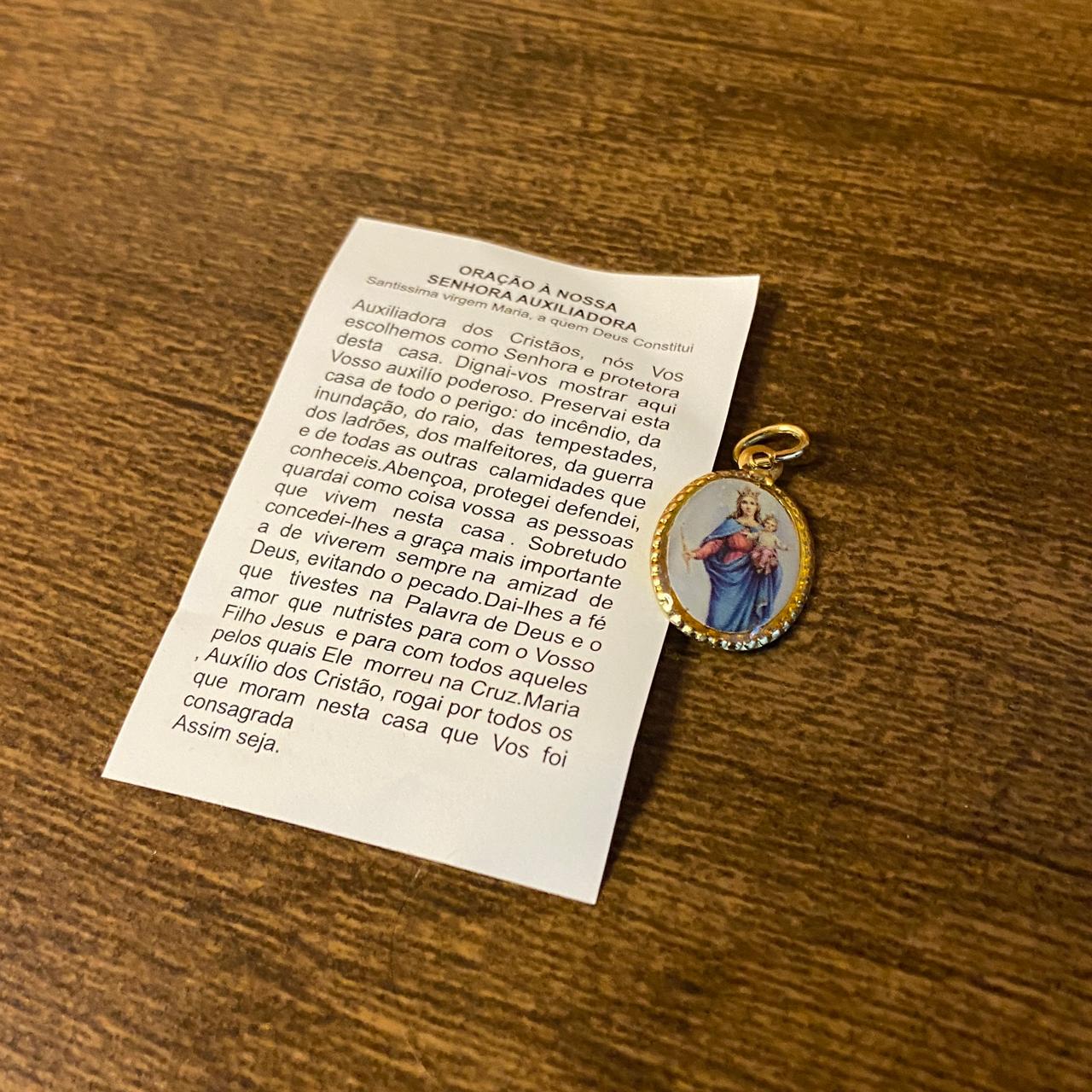 MEDALHA ALUMINIO NOSSA SENHORA AUXILIADORA (36 UNIDADES)