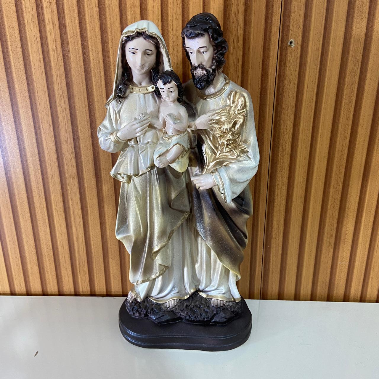 IMAGEM DE GESSO SAGRADA FAMÍLIA 38CM (1 UNIDADE)