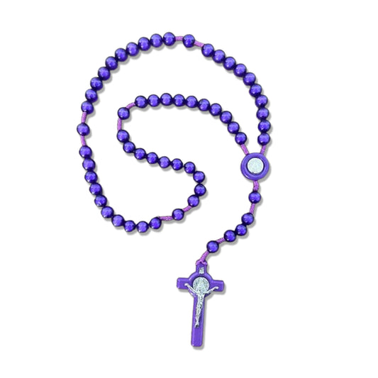 TERÇO NOSSA SENHORA APARECIDA  ROXO 10MM (6 UNIDADES)