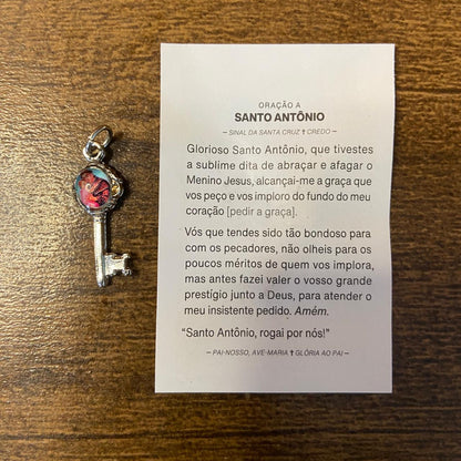 CHAVE MEDALHA PÍCOLA SANTO ANTÔNIO (12 UNIDADES)