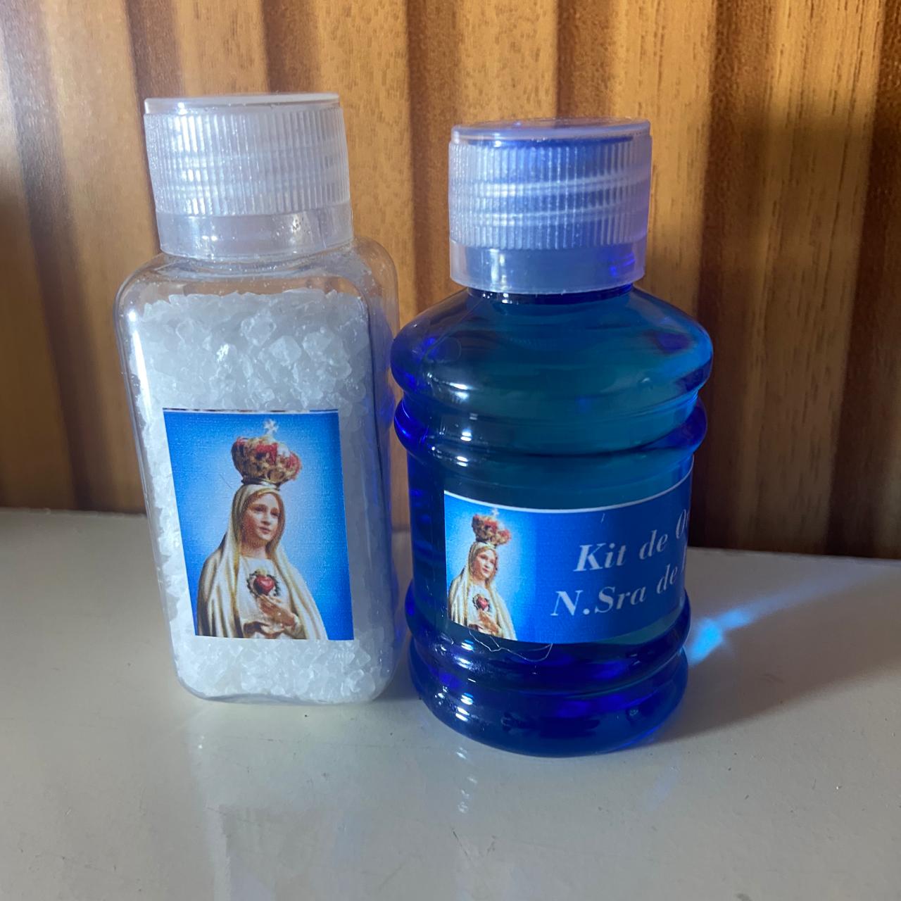 KIT AGUA E SAL NOSSA SENHORA DE FÁTIMA (1 UNIDADE)