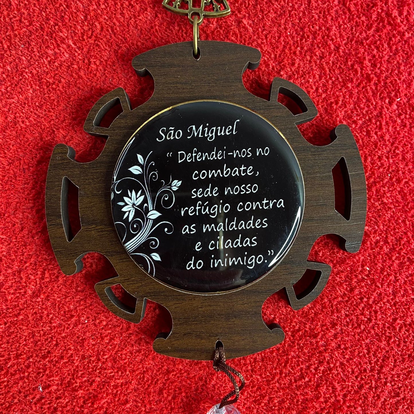 ADORNO DUPLO SÃO MIGUEL COM MEDALHA (1 UNIDADE)