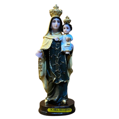 IMAGEM DE RESINA NACIONAL NOSSA SENHORA DO CARMO 15CM (1 UNIDADE)