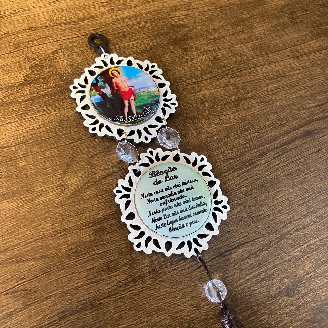 ADORNO DUPLO MINI CIRCULO SÃO SEBASTIÃO (1 UNIDADE)
