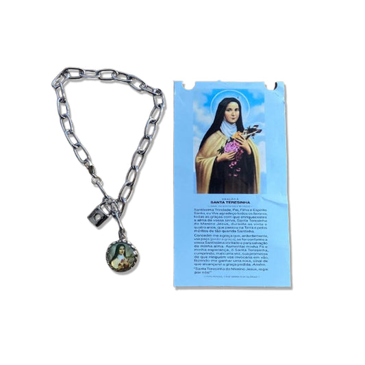 PULSEIRA CADEADO SANTA TERESINHA (3 UNIDADES)