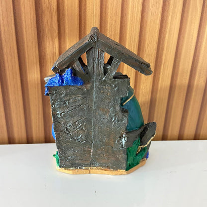 IMAGEM DE RESINA NACIONAL PRESÉPIO ÚNICO CABANA MOD1 15,5CM (1 UNIDADE)
