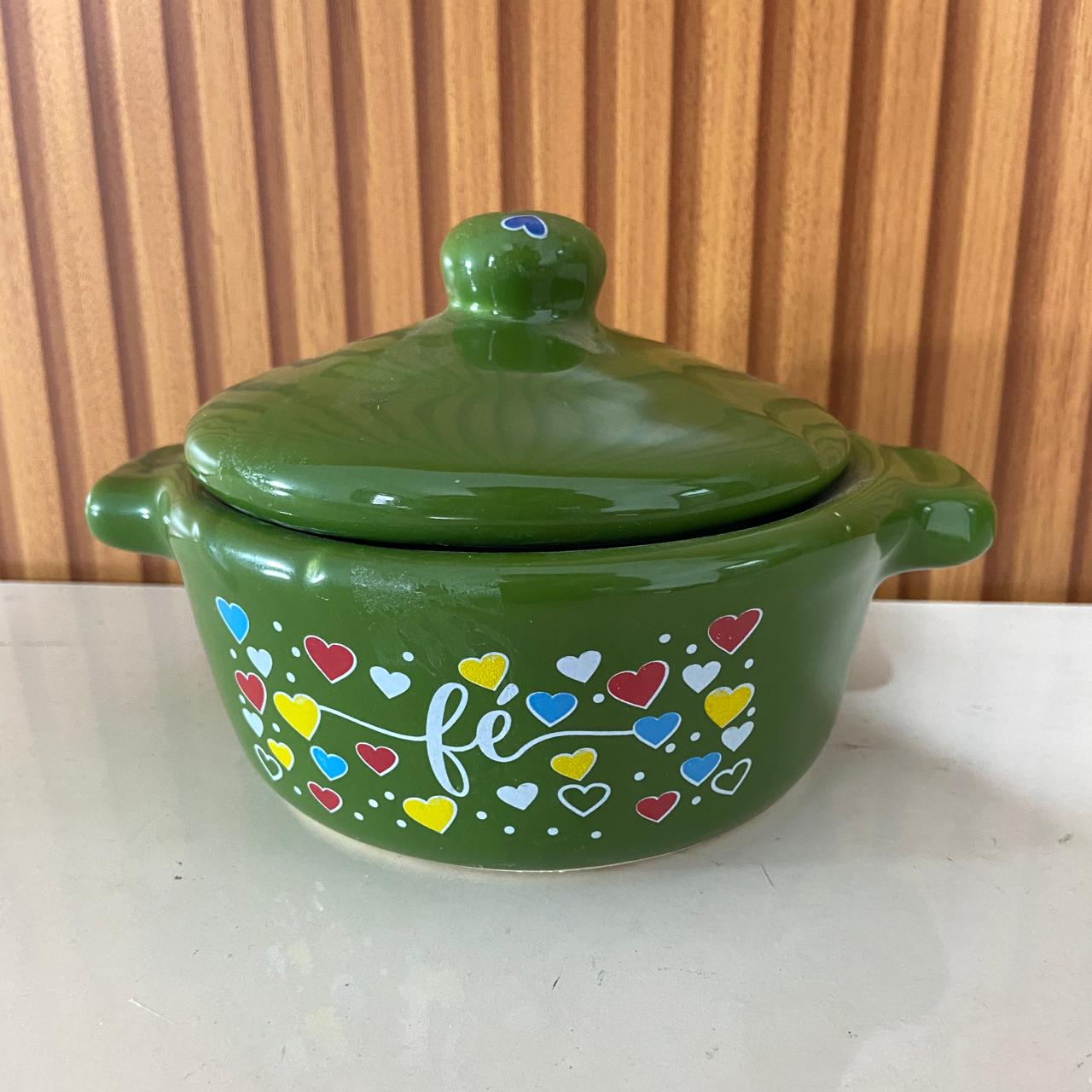 PANELINHA DE PORCELANA VERDE FÉ (1 UNIDADE)