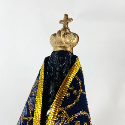 IMAGEM DE PLÁSTICO NOSSA SENHORA APARECIDA COM AREIA 18CM  (1 UNIDADE)