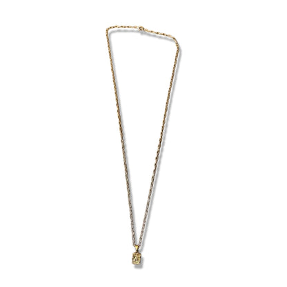 CORRENTE DOURADA QUADRADA NOSSA SENHORA APARECIDA  (1 UNIDADE)