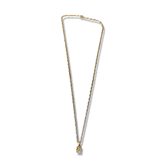 CORRENTE DOURADA QUADRADA NOSSA SENHORA APARECIDA  (1 UNIDADE)