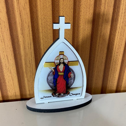 CAPELA MDF DESMONTÁVEL SANTAS CHAGAS 11CM (1 UNIDADE)