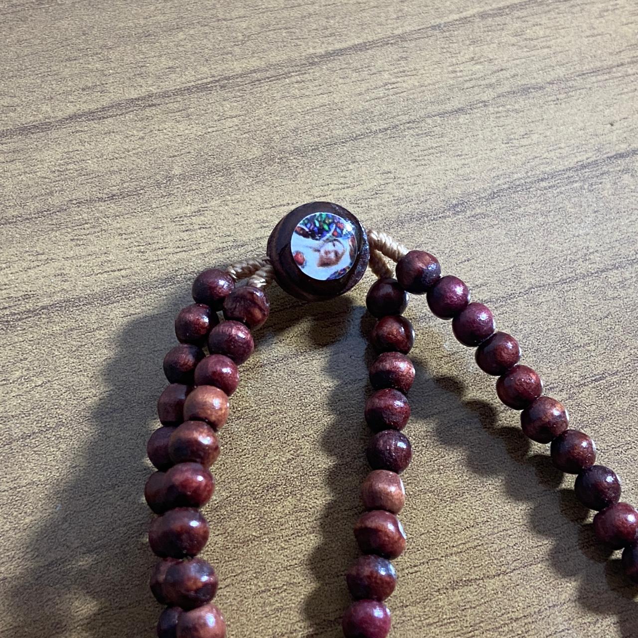 TERÇO PULSEIRA MADEIRA NOSSA SENHORA DE FÁTIMA (12 UNIDADES)