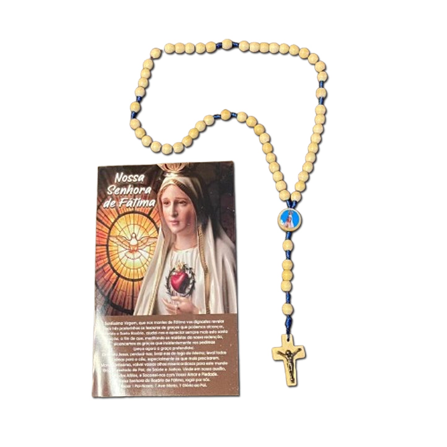 TERÇO DE MADEIRA NOSSA SENHORA DE FÁTIMA 6MM (3 UNIDADES)