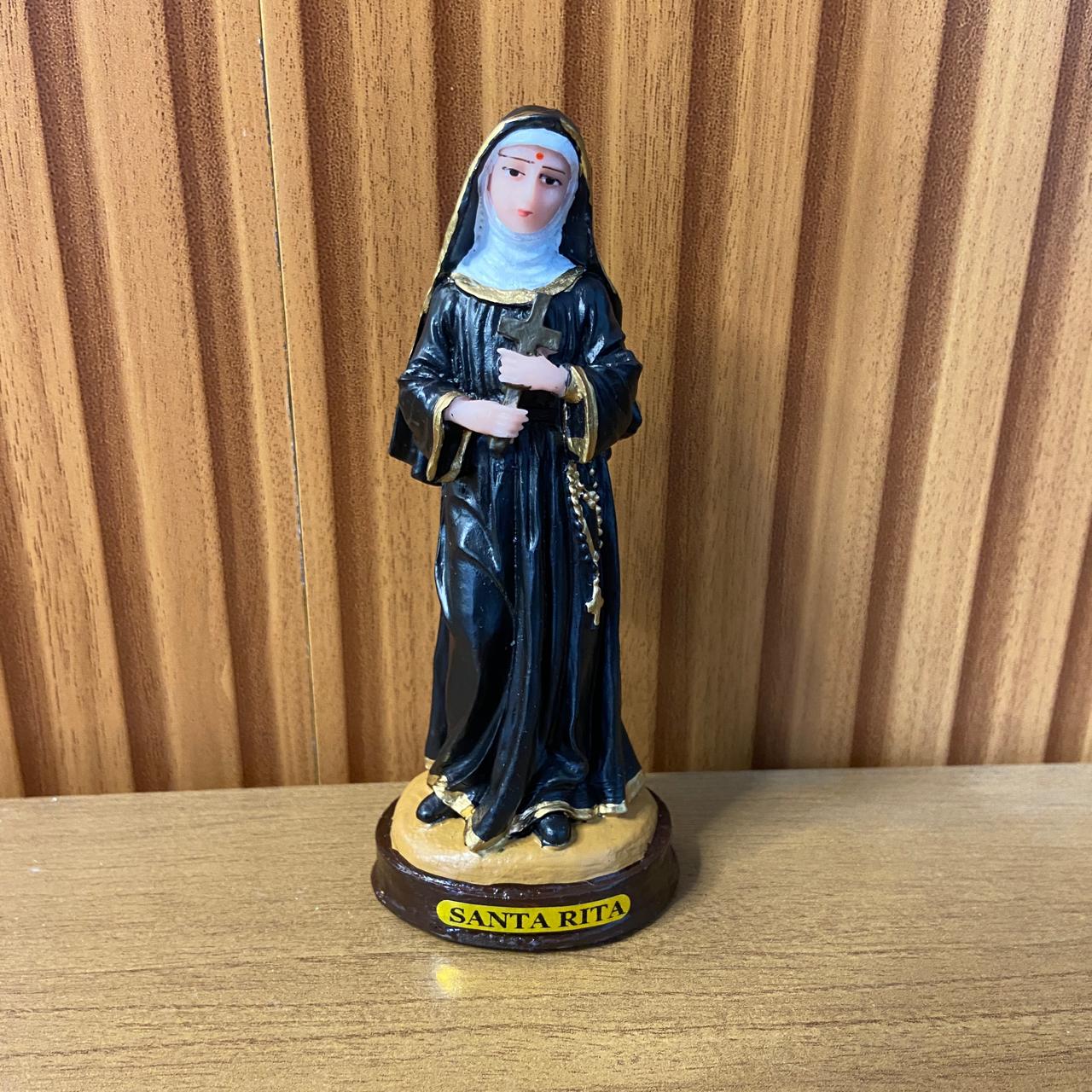 IMAGEM DE RESINA NACIONAL SANTA RITA DE CÁSSIA 15CM (1 UNIDADE)