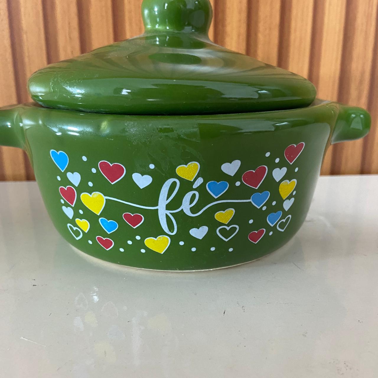 PANELINHA DE PORCELANA VERDE FÉ (1 UNIDADE)