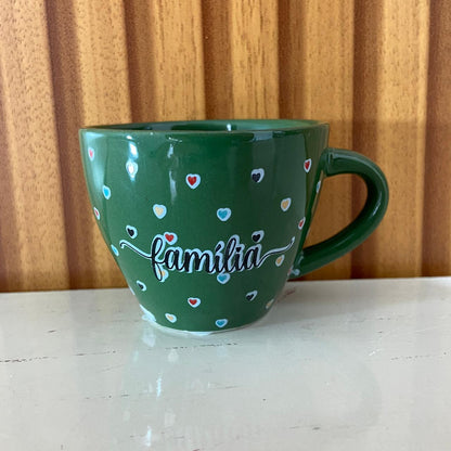 XÍCARA COQUINHO VERDE MOD1 FAMÍLIA (1 UNIDADE)