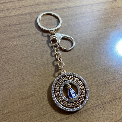 CHAVEIRO LUXO NOSSA SENHORA APARECIDA COM STRASS MOD6 (6 UNIDADES)