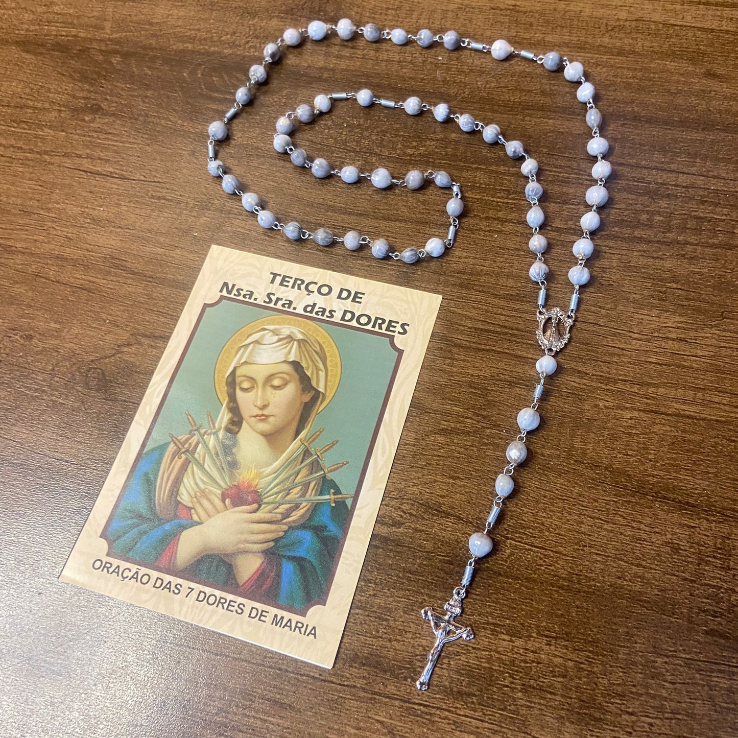 TERÇO SEMENTE CONTA DE LÁGRIMAS DE NOSSA SENHORA (1 UNIDADE)