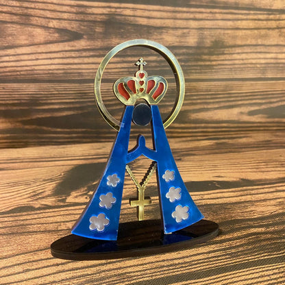 IMAGEM DE MESA MDF COM ACRÍLICO NOSSA SENHORA APARECIDA 16CM  (1 UNIDADE)