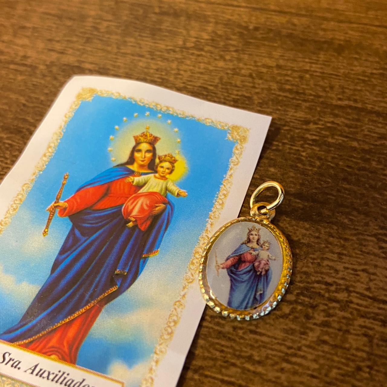 MEDALHA ALUMINIO NOSSA SENHORA AUXILIADORA (36 UNIDADES)