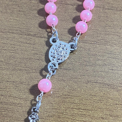 DEZENA DE DEDO PEROLA ROSA 6MM (12 UNIDADES)