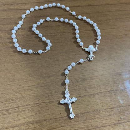 TERÇO PÉROLA COM CÁLICE 4MM (12 UNIDADES)