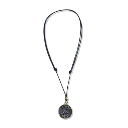 CORDÃO ENCERADO REGULÁVEL MEDALHA DE SÃO MIGUEL ARCANJO OURO VELHO (3 UNIDADES)