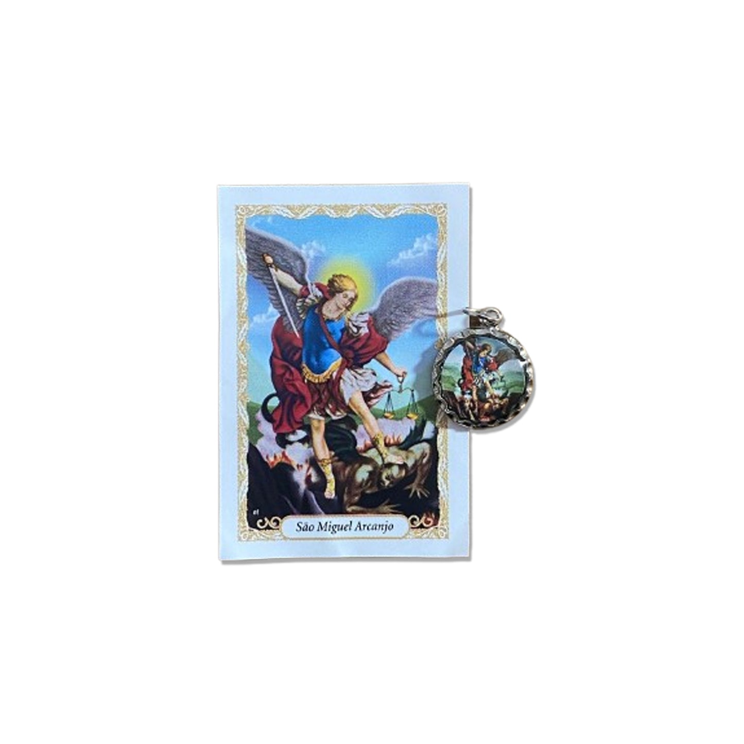 MEDALHA NÍQUEL RESINADA SÃO MIGUEL ARCANJO (6 UNIDADE)