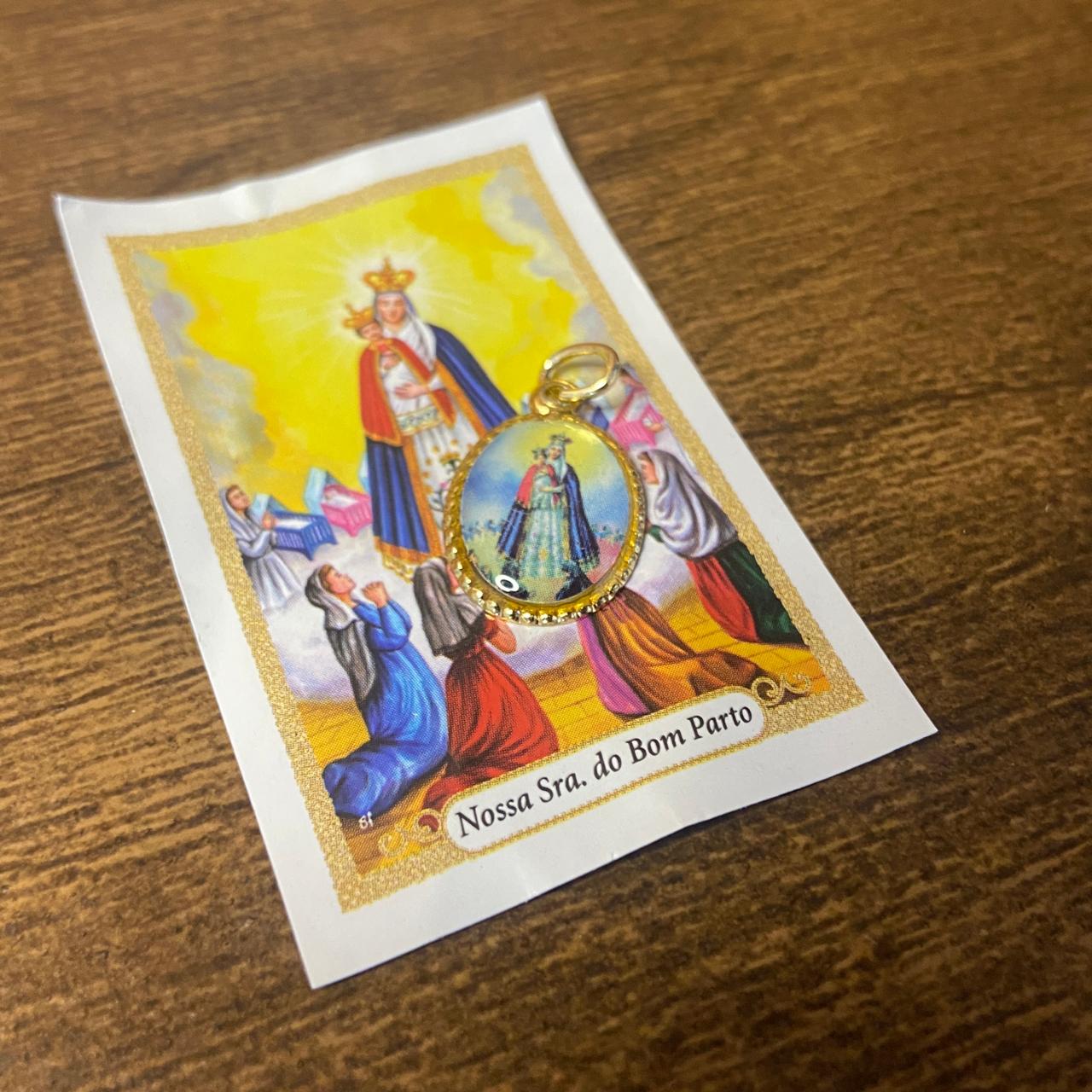MEDALHA ALUMINIO NOSSA SENHORA DO BOM PARTO (36 UNIDADES)