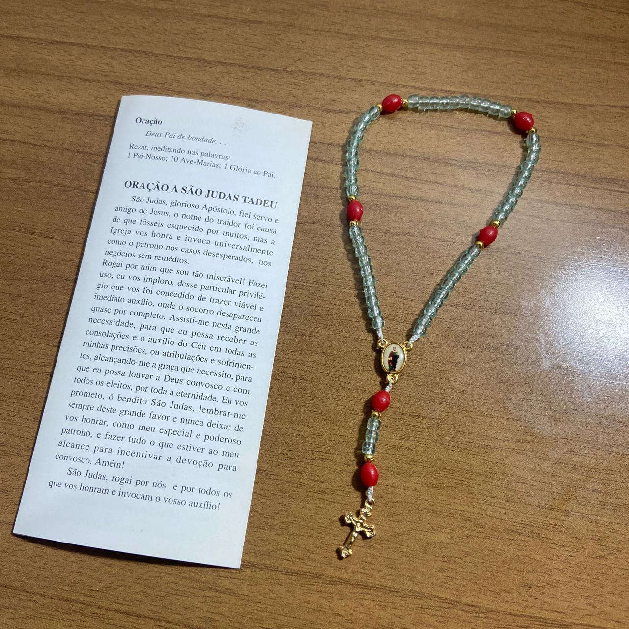 TERÇO MIÇANGA SÃO JUDAS TADEU 4MM (1UNIDADE)