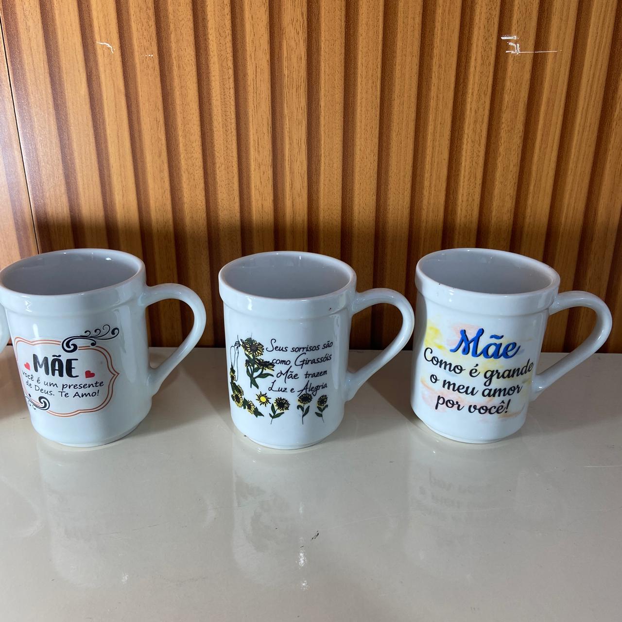 CANECA BRANCA MÃE - FRASES SORTIDAS 220ML (1 UNIDADE)