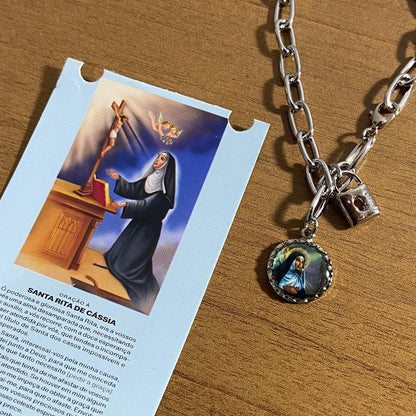 PULSEIRA CADEADO SANTA RITA DE CÁSSIA (3 UNIDADES)