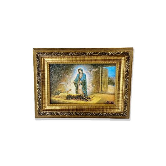 QUADRO COM MOLDURA RESINADO NOSSA SENHORA DE GUADALUPE 15,5 X 20,5  (1 UNIDADE)