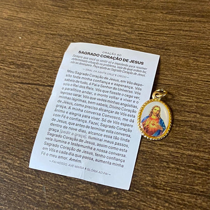 MEDALHA ALUMINIO SAGRADO CORAÇÃO DE JESUS (36 UNIDADES)