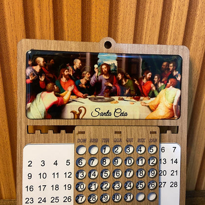 CALENDÁRIO INFINITO SANTA CEIA 18,5X15,5CM (1 UNIDADE)