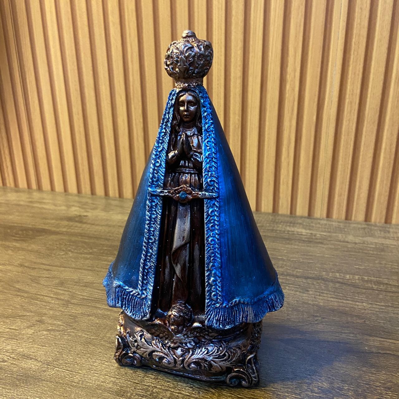 IMAGEM DE GESSO NOSSA SENHORA APARECIDA PINTADA 22CM (1 UNIDADE)