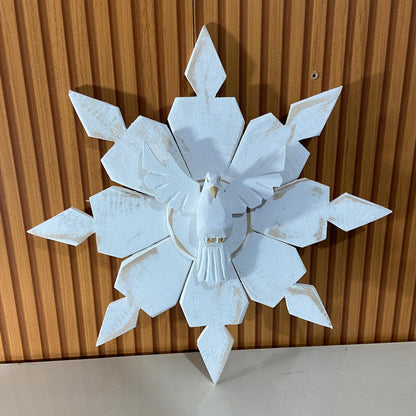 MANDALA MADEIRA BRANCA DIVINO ESPIRITO SANTO 41CMX41CM  (1 UNIDADE)