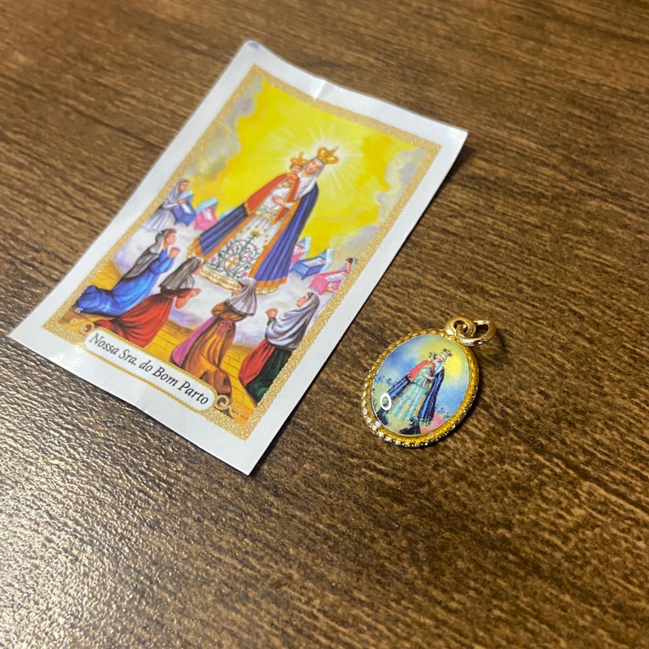 MEDALHA ALUMINIO NOSSA SENHORA DO BOM PARTO (36 UNIDADES)