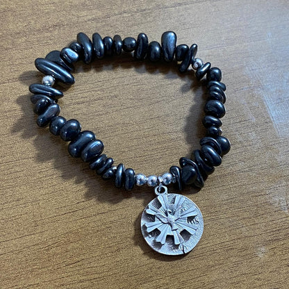 PULSEIRA HEMATITA NOSSA SENHORA  DESATADORA DOS NÓS E DIVINO ESÍRITO SANTO  ( 1 UNIDADE)