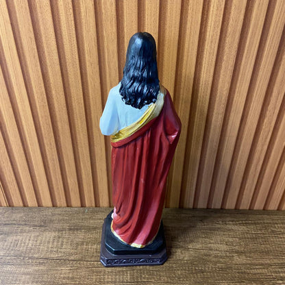 IMAGEM DE RESINA IMPORTADA SAGRADO CORAÇÃO DE JESUS 30CM (1 UNIDADE)