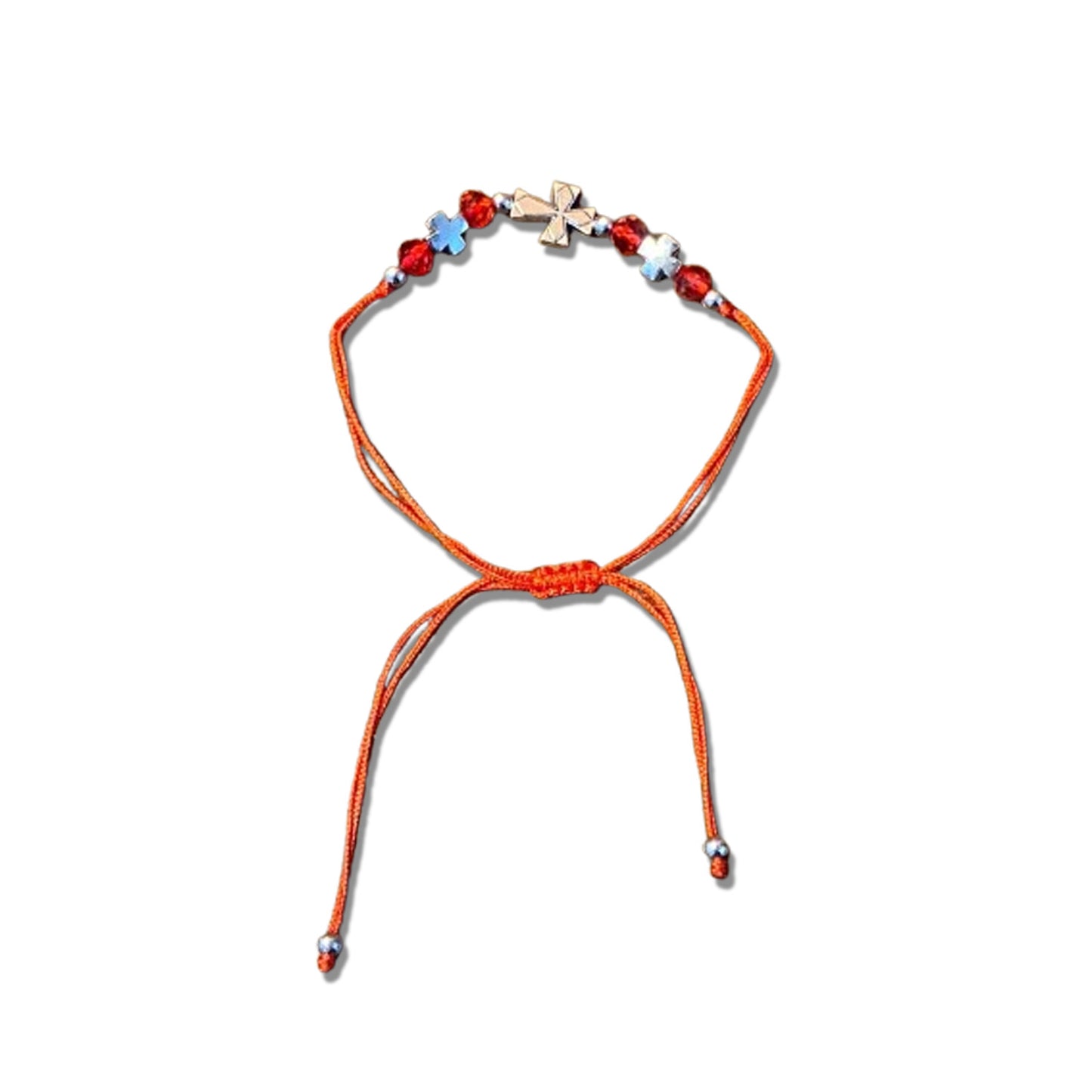 PULSEIRA REGULÁVEL CRISTAL VERMELHO COM CRUZ   ( 01 UNIDADE)