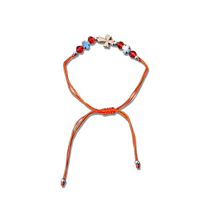 PULSEIRA REGULÁVEL CRISTAL VERMELHO COM CRUZ   ( 01 UNIDADE)