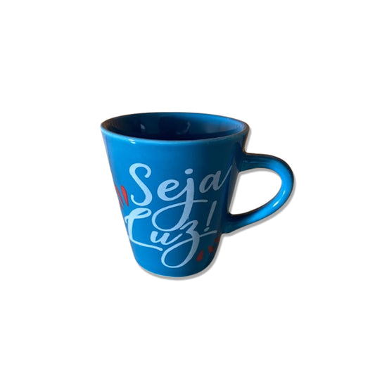XÍCARA AZUL MOD2 SEJA LUZ 120ML (1 UNIDADE)