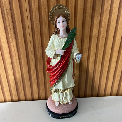 IMAGEM DE RESINA NACIONAL SANTA LUZIA MOD2 31CM  (1 UNIDADE)