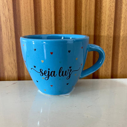 XÍCARA COQUINHO AZUL SEJA LUZ (1 UNIDADE)